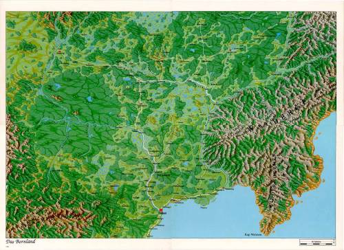 Topographical map of Bornland